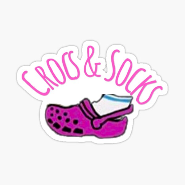 "Crocs & Socks" Sticker for Sale by LahatBBG Redbubble
