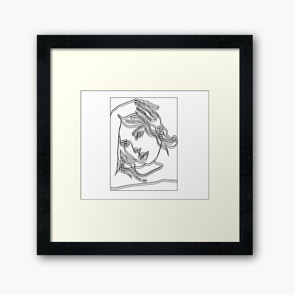 Portrait Line Art Framed Art Print