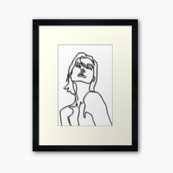 Woman Line Art Framed Art Print