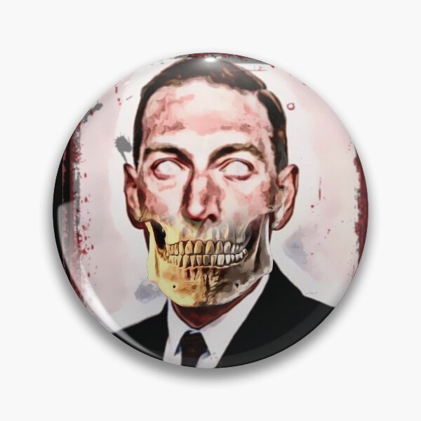 Item preview, Skeletal Jaw H. P. Lovecraft grungestyle portrait designed and sold by Zanimations.