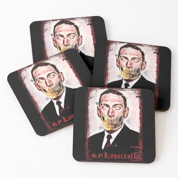 Item preview, Skeletal Jaw H. P. Lovecraft grungestyle portrait designed and sold by Zanimations.