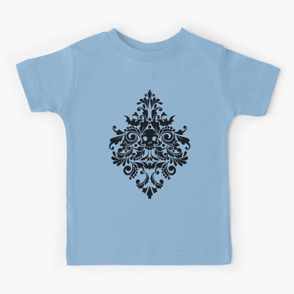 Skull Damask Pattern - Grey