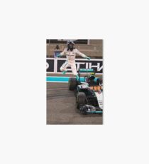 Nico Rosberg Mercedes formula 1 Champion 2016 Art Board