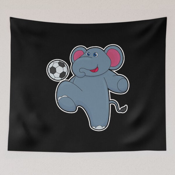 Item preview, Elephant as Soccer player with Soccer ball designed and sold by Snabdesign84.