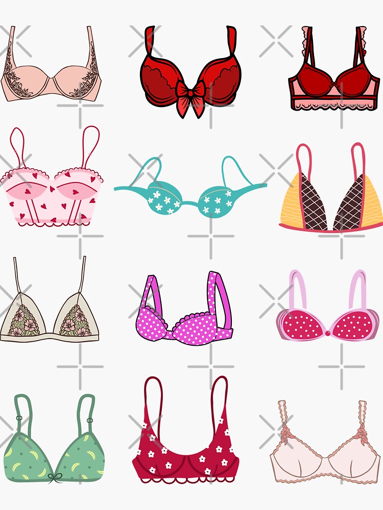 "Bra sticker pack " Sticker by SkiniB Redbubble
