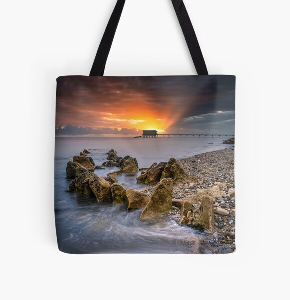 Bembridge Lifeboat Station Sunrise All Over Print Tote Bag