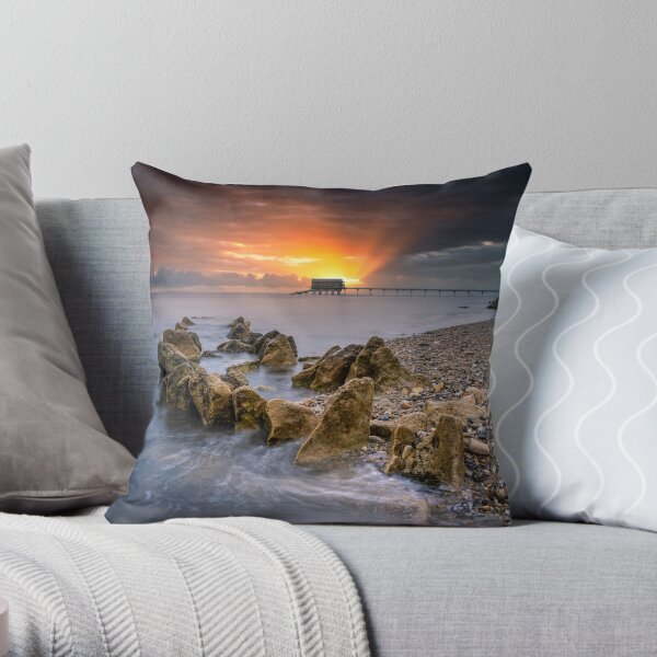 Bembridge Lifeboat Station Sunrise Throw Pillow