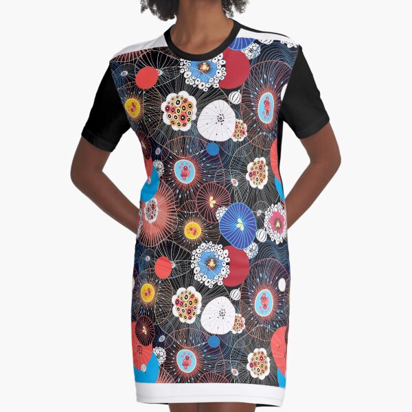Abstract fantasy pattern Graphic T-Shirt Dress
