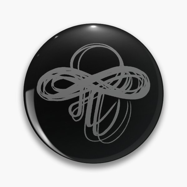 Item preview, Marathi Text Spells Like English Pronoun ME  and the Meaning is I am. It is Combined with an Infinity Symbol to Express the thought that I am  Infinite, I am Universe. Colored in Gray designed and sold by Wiggly Lines.