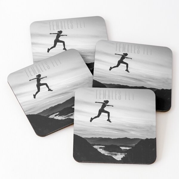 Item preview, Sky running/Trail Running Females Fly inspiration/motivation T-shirt, Sticker, Notebook, fitness journal designed and sold by MusteDesigns.