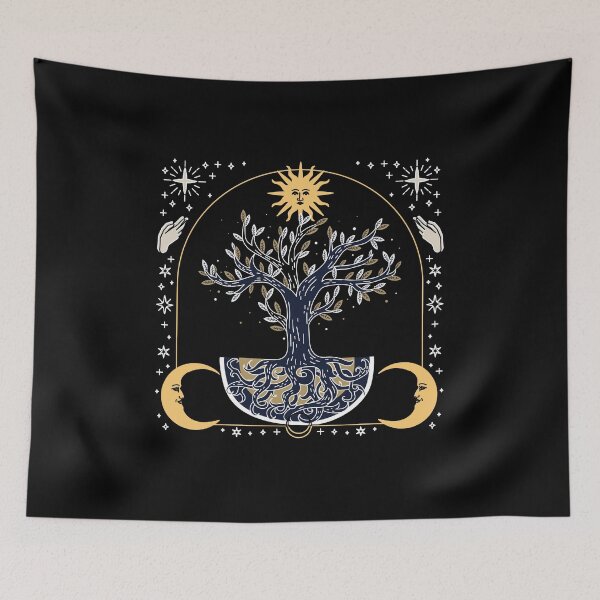 Item preview, Celestial Tree Sun Moon Astrology Stars designed and sold by roseglasses.