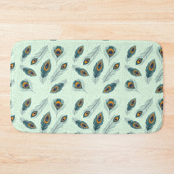 Item preview, Peacock Feather on pastel green designed and sold by ABS-Originals.