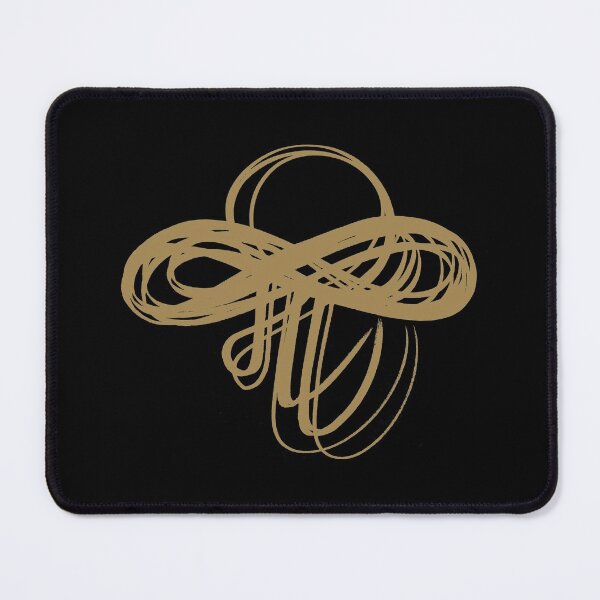 Item preview, Marathi Text Spells Like English Pronoun ME and the Meaning is I am. It is Combined with an Infinity Symbol to Express the thought that I am Infinite, I am Universe. Colored in Golden Color designed and sold by Wiggly Lines.