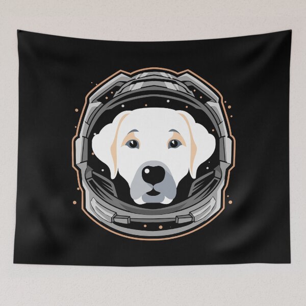 Item preview, cute labrador dog astronaut in space designed and sold by alaechamlal.