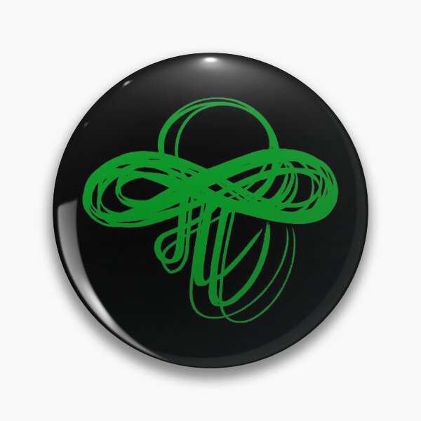 Item preview, Marathi Text Spells Like English Pronoun ME  and the Meaning is I am. It is Combined with an Infinity Symbol to Express the thought that I am  Infinite, I am Universe. Colored in Green designed and sold by Wiggly Lines.