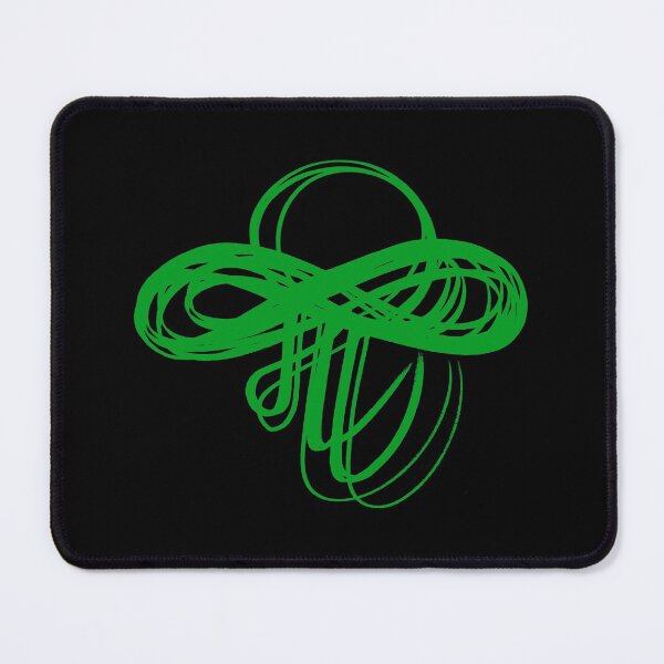 Item preview, Marathi Text Spells Like English Pronoun ME and the Meaning is I am. It is Combined with an Infinity Symbol to Express the thought that I am Infinite, I am Universe. Colored in Green designed and sold by Wiggly Lines.