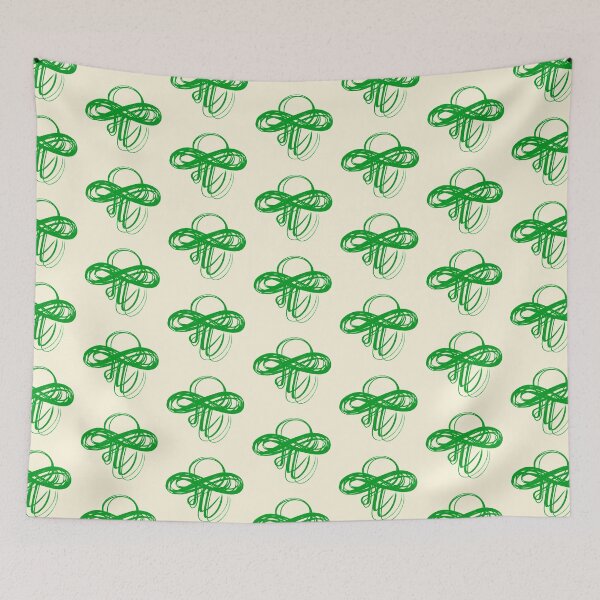 Item preview, Marathi Text Spells Like English Pronoun ME  and the Meaning is I am. It is Combined with an Infinity Symbol to Express the thought that I am  Infinite, I am Universe. Colored in Green designed and sold by Wiggly Lines.