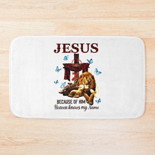 Item preview, Jesus Lion and Lamb Because of him Heaven knows my name designed and sold by CathysGrimes.