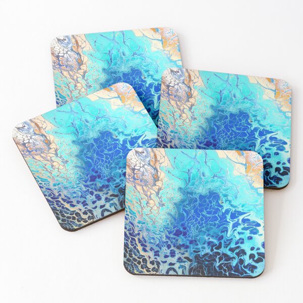Item preview, Abstract painting Fluid Art Acrylic Pour Abstract Art designed and sold by MilieAquarelle.