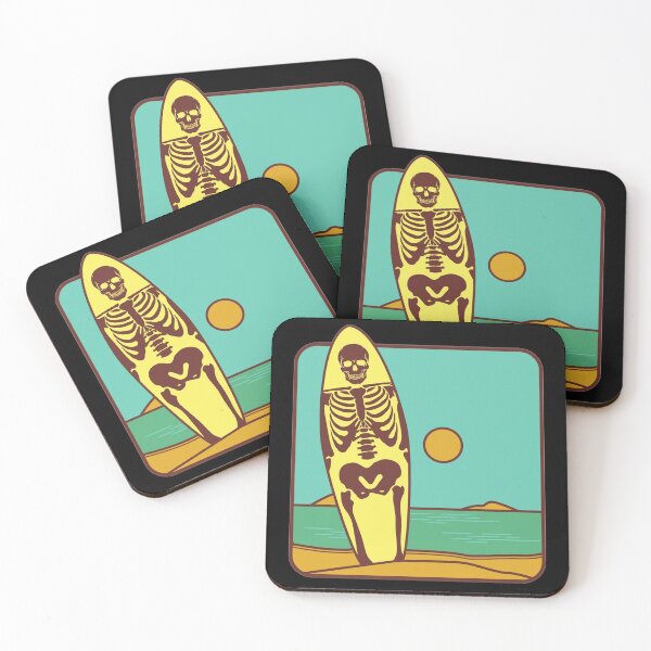Item preview, Human skeleton surfing designed and sold by Dynamitebucket.