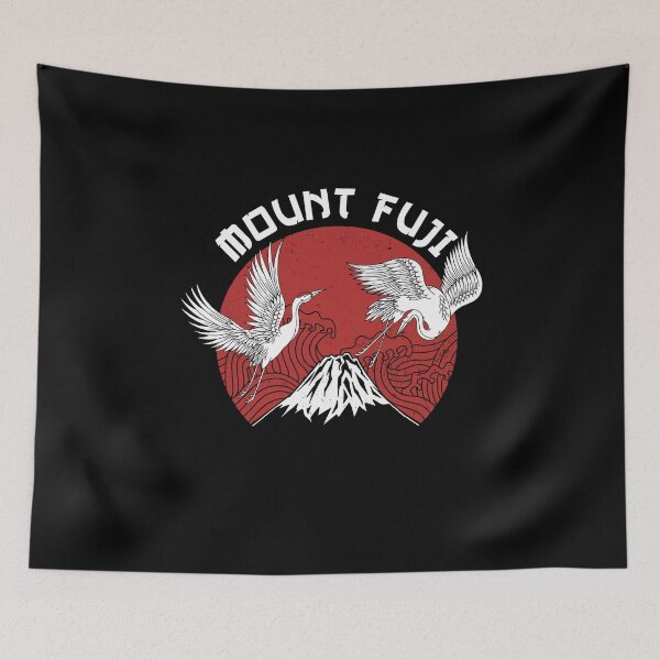 Item preview, Fuji Mount Tokyo Japan Fujiyama Japanese Crane Inspired 80s Style designed and sold by enjoytheshirt.