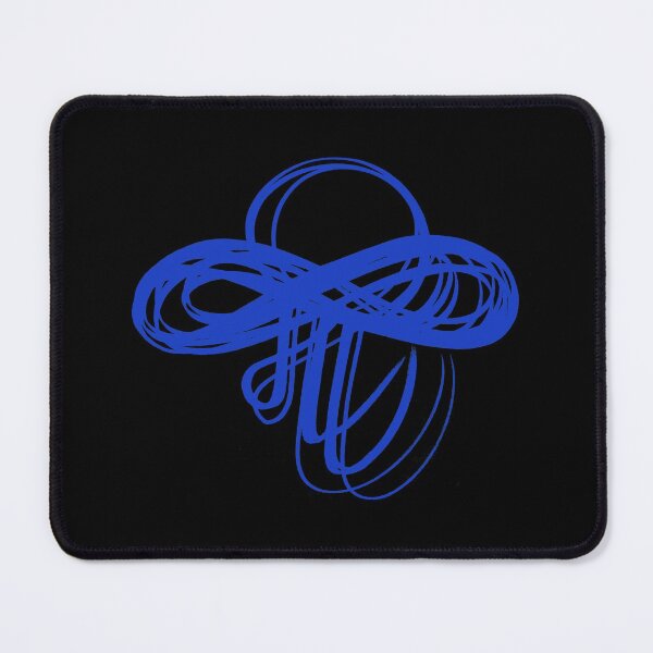Item preview, Marathi Text Spells Like English Pronoun ME and the Meaning is I am. It is Combined with an Infinity Symbol to Express the thought that I am Infinite, I am Universe. Colored in Blue designed and sold by Wiggly Lines.