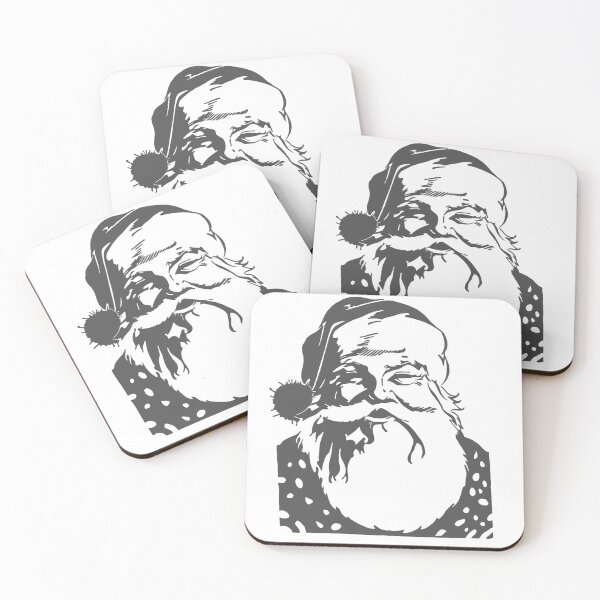 Item preview, Santa gray grey monochrome black and white designed and sold by aapshop.