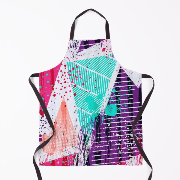 Item preview, Abstract seamless geometric pattern with curved lines, dots, Shabby shape elements, colorful spray paint ink designed and sold by TeeFashionShop.