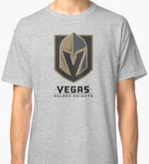 A Golden Vegas Sports Shirt Knight Emblem Distressed Look Tshirt Classic T-Shirt