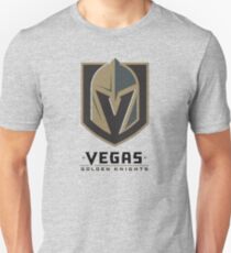 A Golden Vegas Sports Shirt Knight Emblem Distressed Look Tshirt Unisex T-Shirt