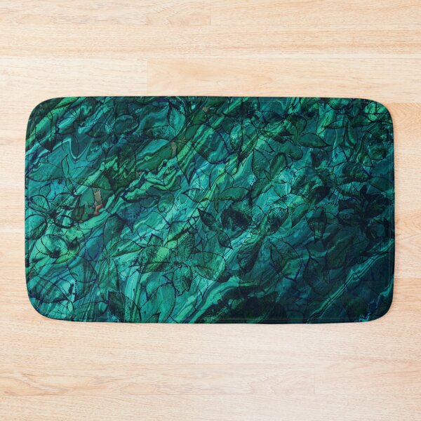 Item preview, Turquoise Patina Effect Botanical Leaves Pattern designed and sold by MyColorfulDream.