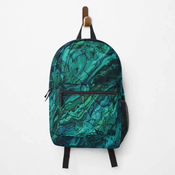 Item preview, Turquoise Patina Effect Botanical Leaves Pattern designed and sold by MyColorfulDream.