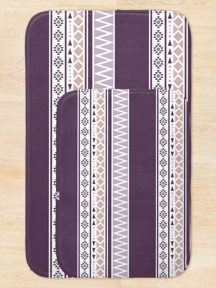 Thumbnail 5 of 6, Bath Mat, Aztec Pattern designed and sold by Fern and Quill.