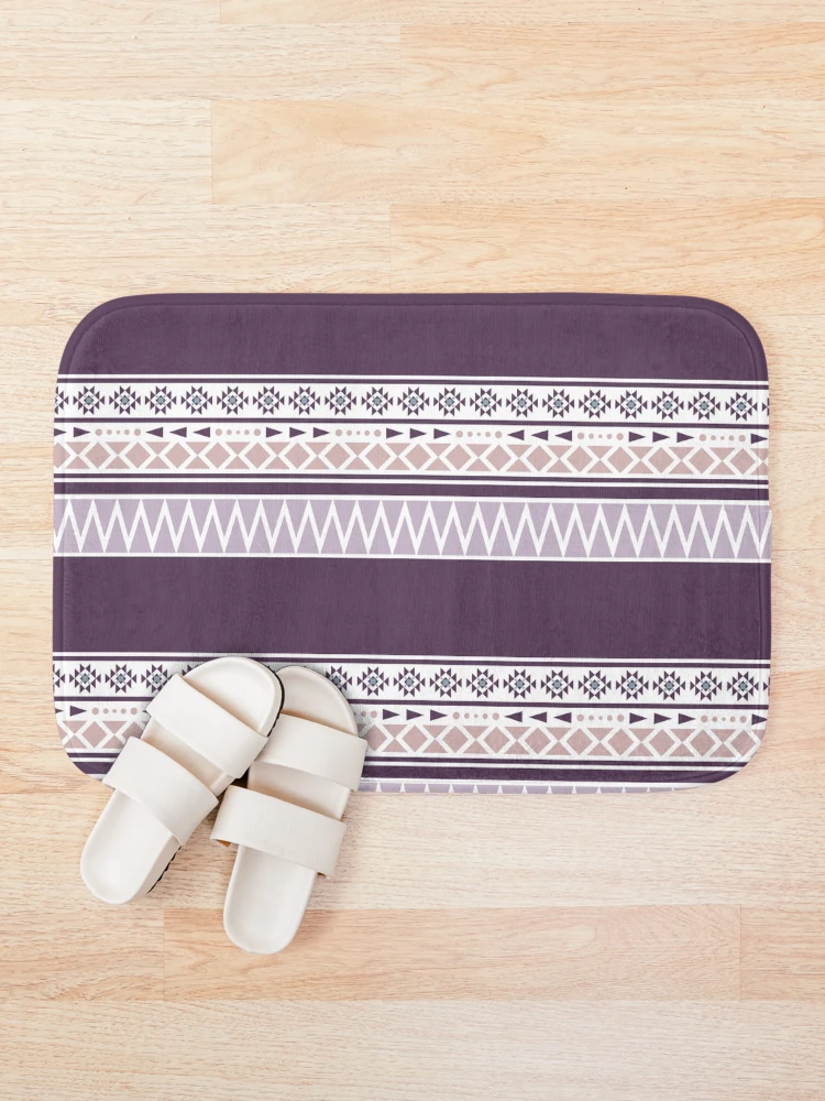 Thumbnail 1 of 6, Bath Mat, Aztec Pattern designed and sold by Fern and Quill.