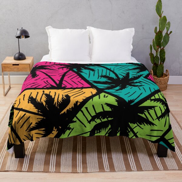 Item preview, Abstract colorful geometry seamless pattern with palm trees. designed and sold by TeeFashionShop.