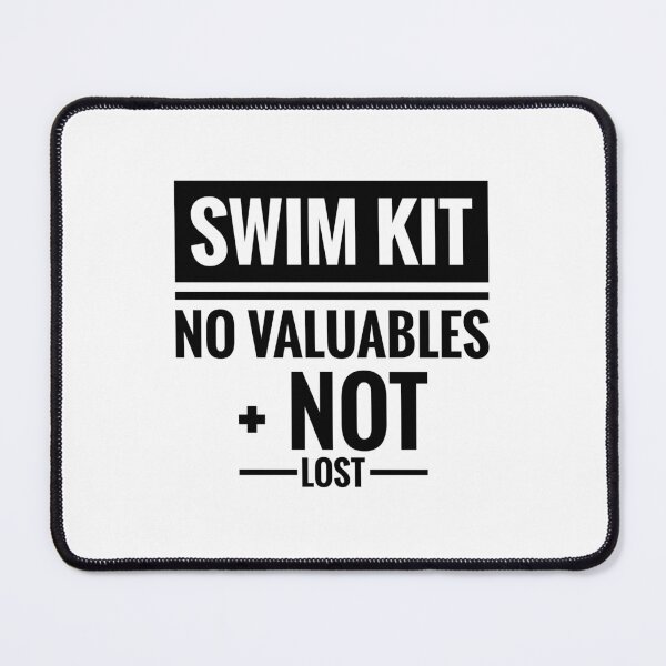 Item preview, Swim Kit No Valuables Open Water Swimmers Wild Swimming Safety Slogan designed and sold by Jenny Meehan Art Prints and Patterns .