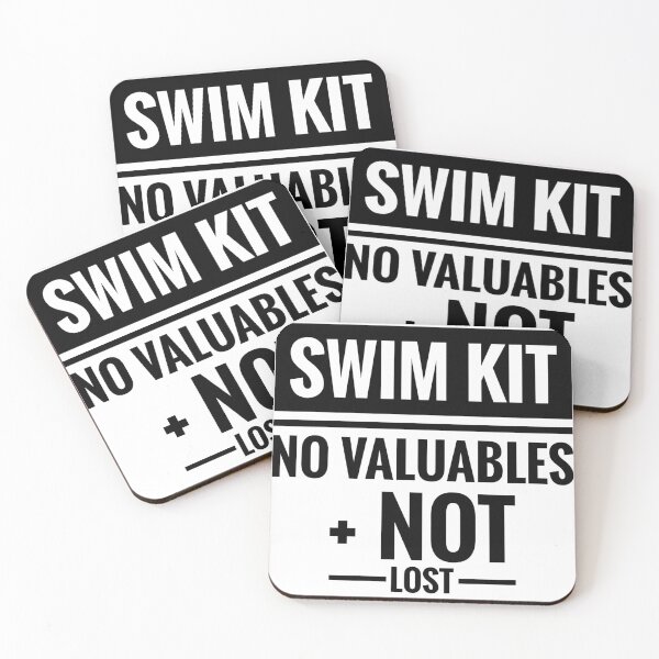 Item preview, Swim Kit No Valuables  Open Water Swimmers Wild Swimming Safety Slogan   designed and sold by Jenny Meehan Art Prints and Patterns  .