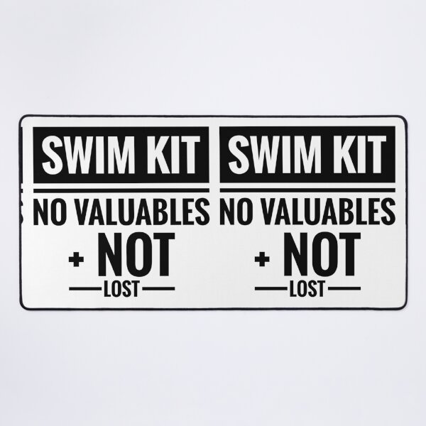 Item preview, Swim Kit No Valuables  Open Water Swimmers Wild Swimming Safety Slogan   designed and sold by Jenny Meehan Art Prints and Patterns  .