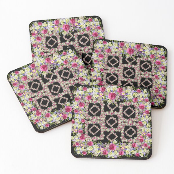 Item preview, colourfull flowers frame with green leaves designed and sold by bano12.