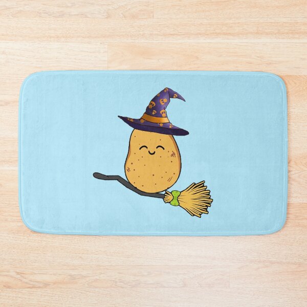 Item preview, Cute spud potato Halloween witch drive a stick designed and sold by NyengRepublic.