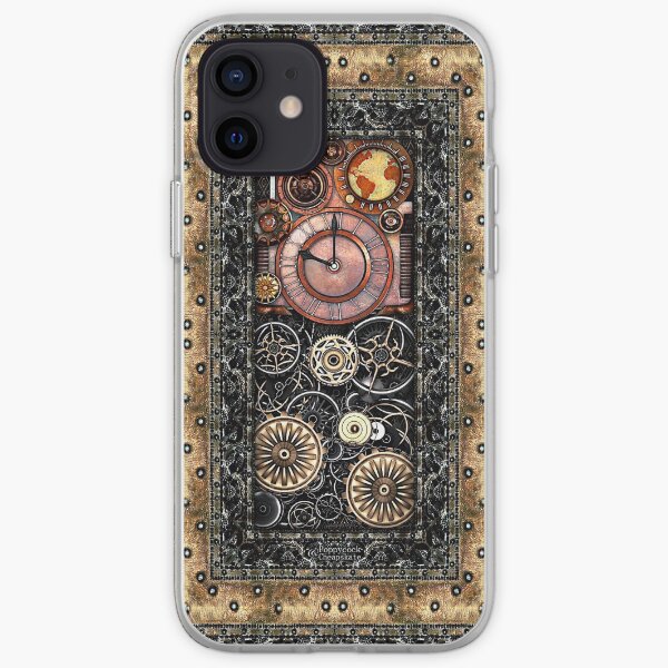 Infernal Steampunk Timepiece #2B Vintage Steampunk phone cases iPhone Soft Case