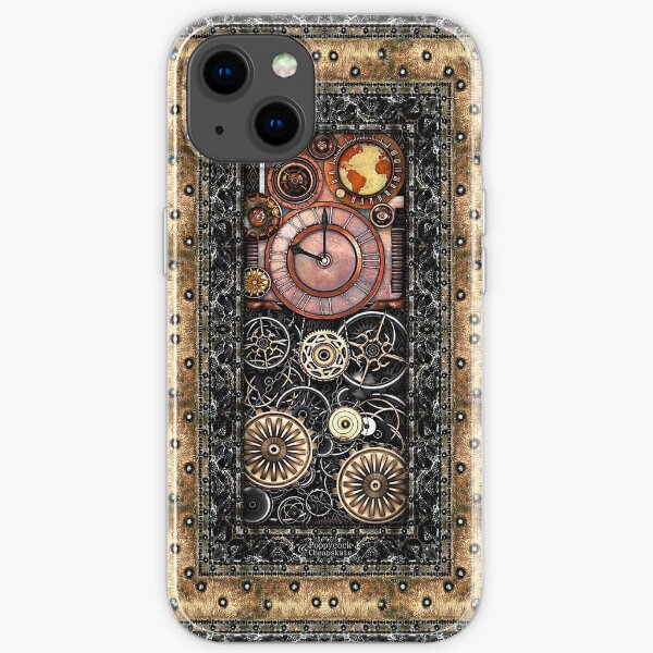 Infernal Steampunk Timepiece #2B Vintage Steampunk phone cases iPhone Soft Case