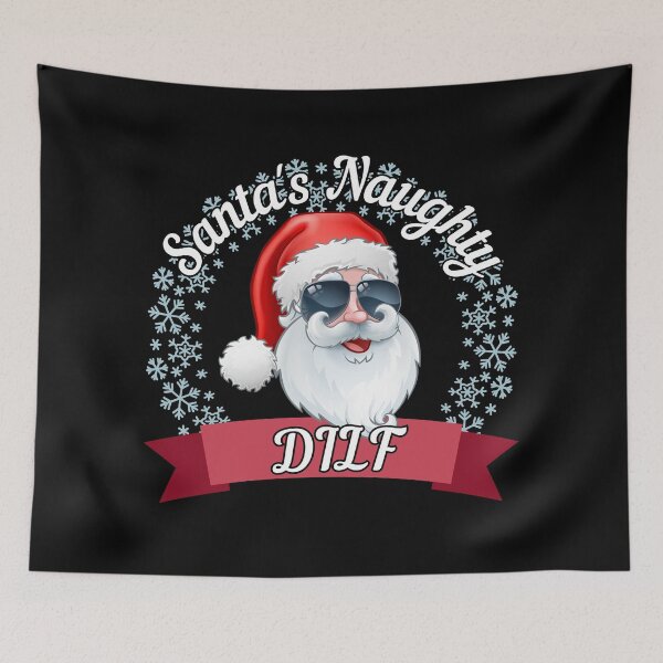 Item preview, Santa's Naughty DILF - Funny Christmas - Gift for Hot Dads designed and sold by CaitU.
