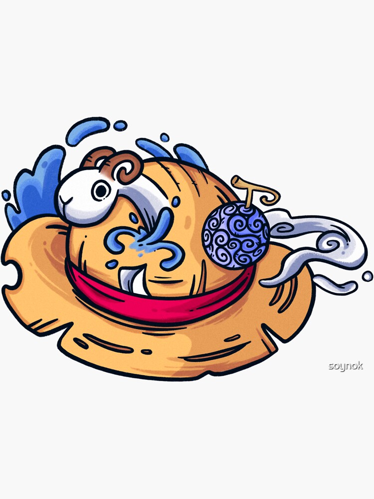 "Luffy Straw Hat, One Piece" Sticker by soynok Redbubble