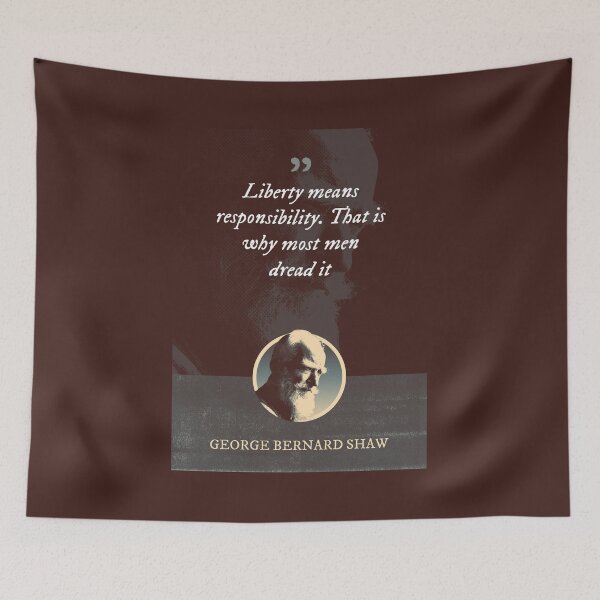 Item preview, George Bernard Shaw - Liberty means responsibility. That is why most men dread it designed and sold by Syahrasi.