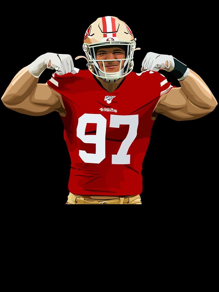 Red Retro American Football Jersey Nick Bosa #97 Jersey Custom