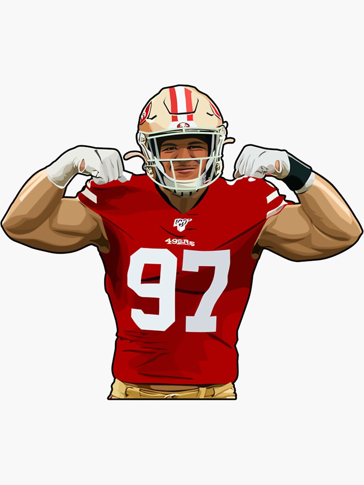 Nick Bosa 97 Strength  Sticker for Sale by TillmanHudson