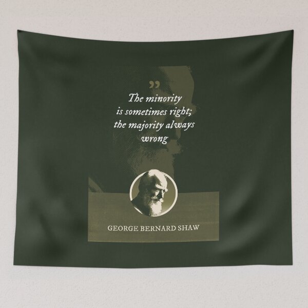 Item preview, George Bernard Shaw - The minority is sometimes right; the majority always wrong designed and sold by Syahrasi.
