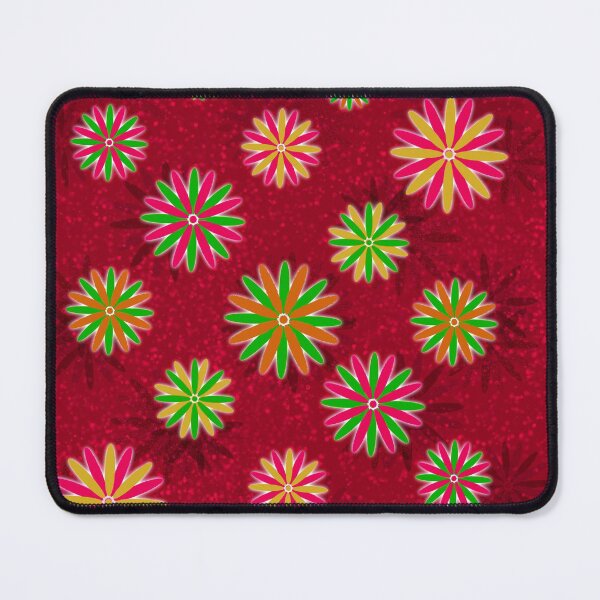 Item preview, Multicoloured Starry flowers on red designed and sold by Only1helen.