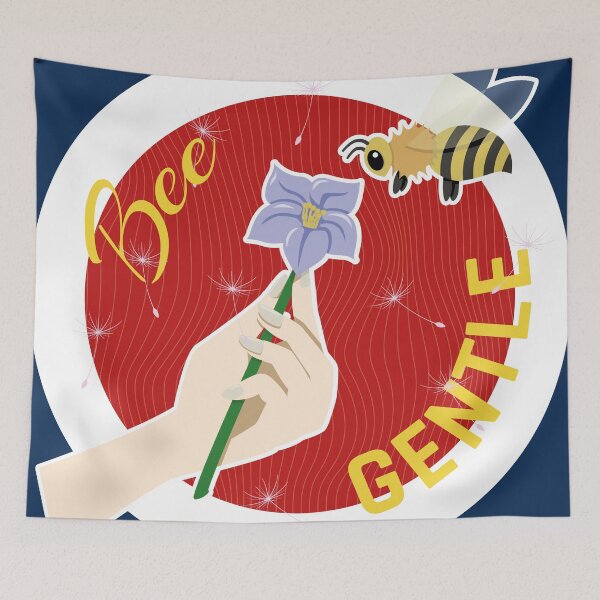 Item preview, Bee Gentle - red designed and sold by Veronica Franchi.